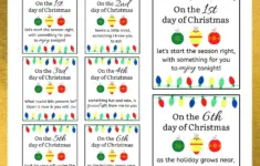 12 Days Of Christmas Gift Tags 12 Days