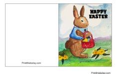 12 Free Printable Cute Bunny Happy Easter Cards