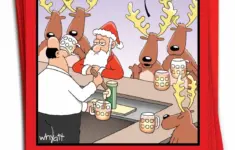 12 Funny Christmas Cards Pack 1 Design 12 Cards Designated Driver B1660