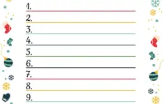 12 Wishes Christmas Wish List Template
