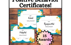 15 Printable Positive Behavior Awards