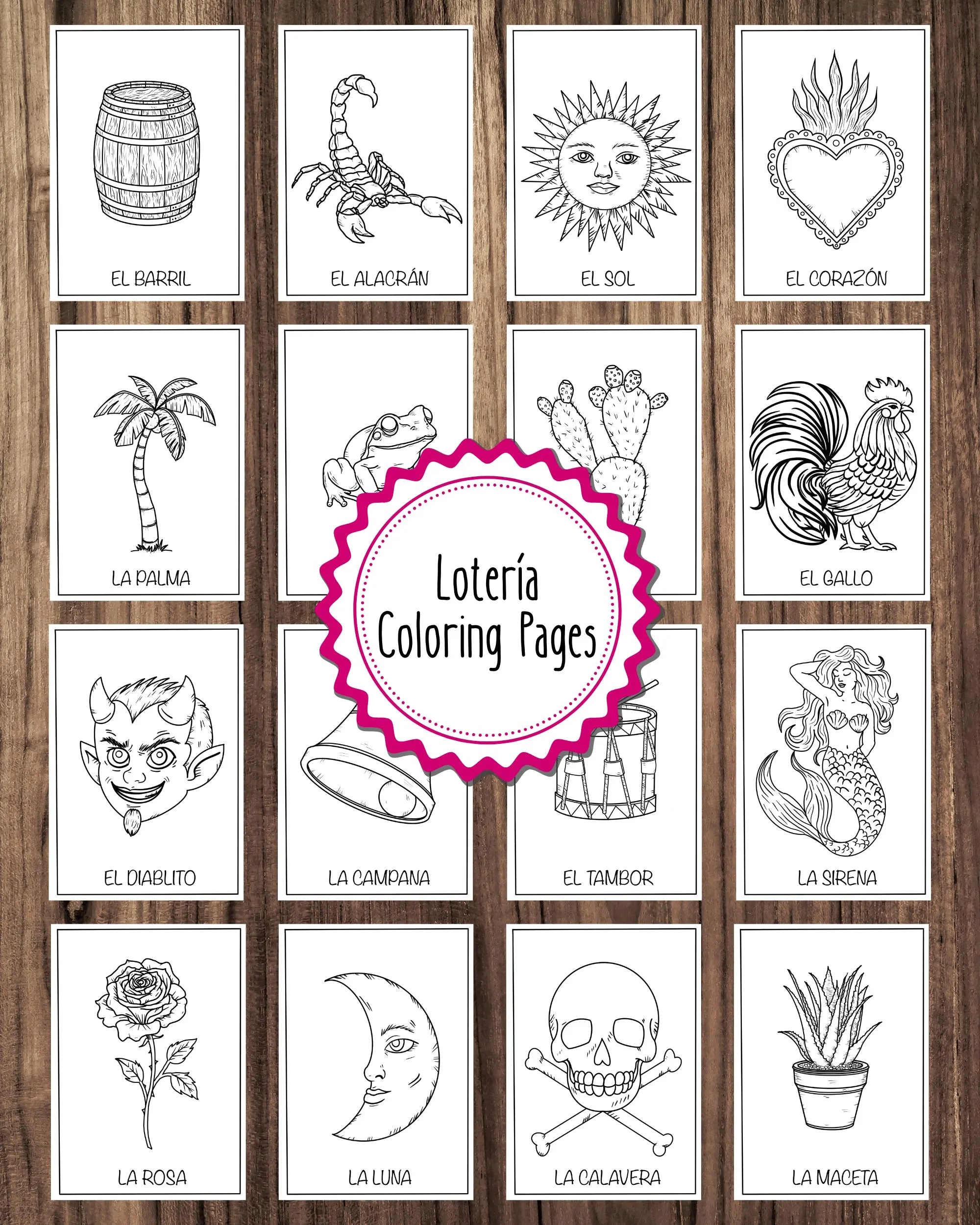 16 Loteria Coloring Pages Mexican 16 Loteria Coloring Pages Mexican