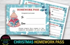 1754979 Christmas Homework Pass Printable Christmas Homewo