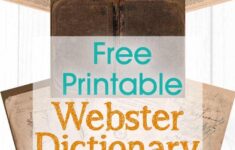 1880s Webster Dictionary Free Printable Background Papers