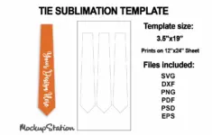 1913971 Tie Template Svg Tie Sublimation Template Psd