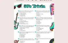 1950s Trivia Game Printable Trivia