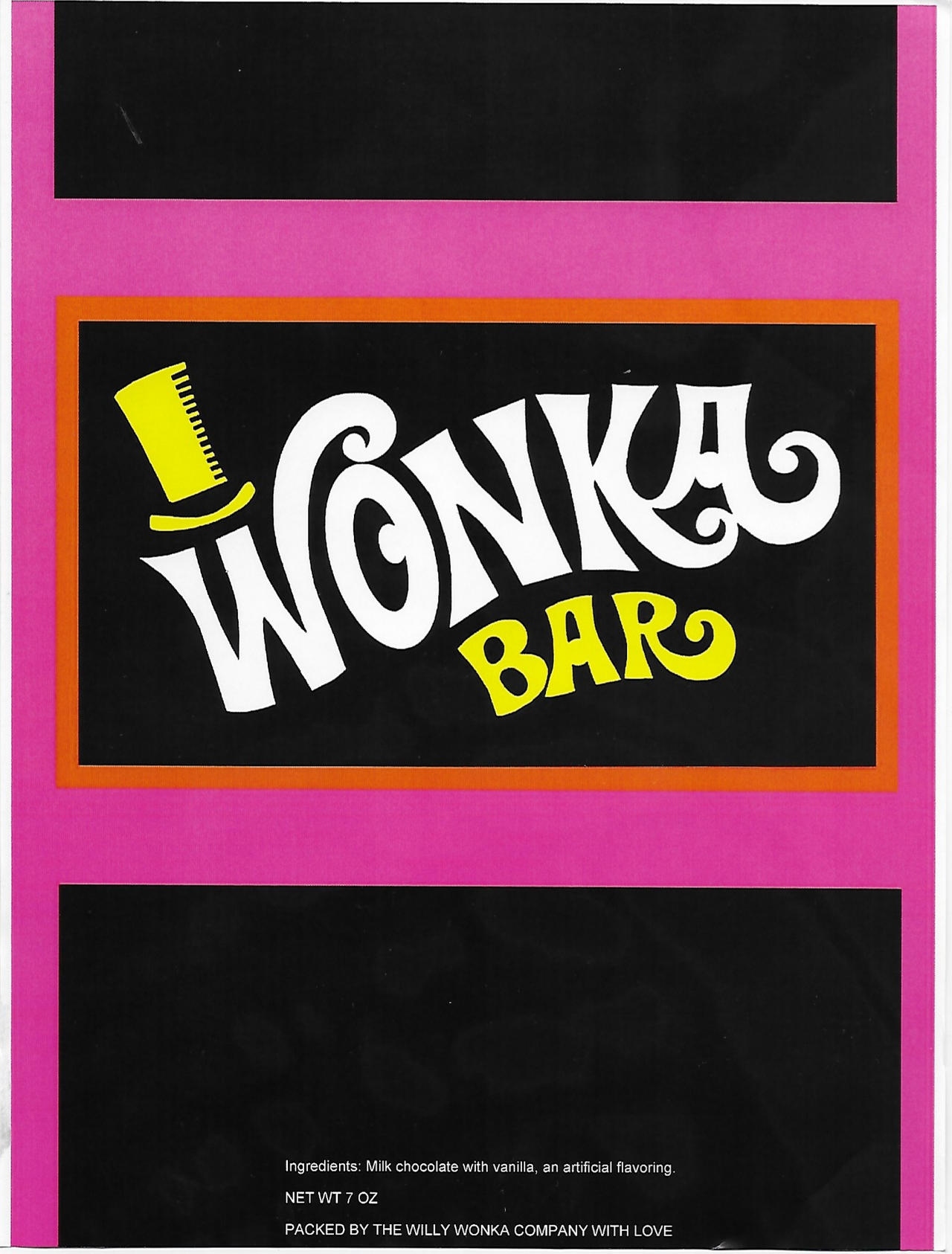 1971 Wonka Bar Wrapper Printable 851844118 1971 Wonka Bar Wrapper Printable 851844118