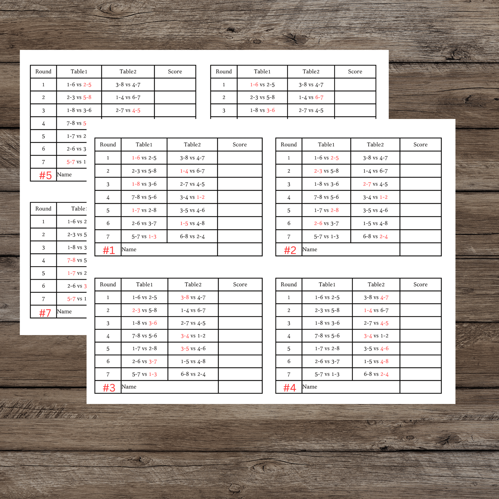 2 Tables Progressive Bridge Tally 2 Tables Progressive Bridge Tally