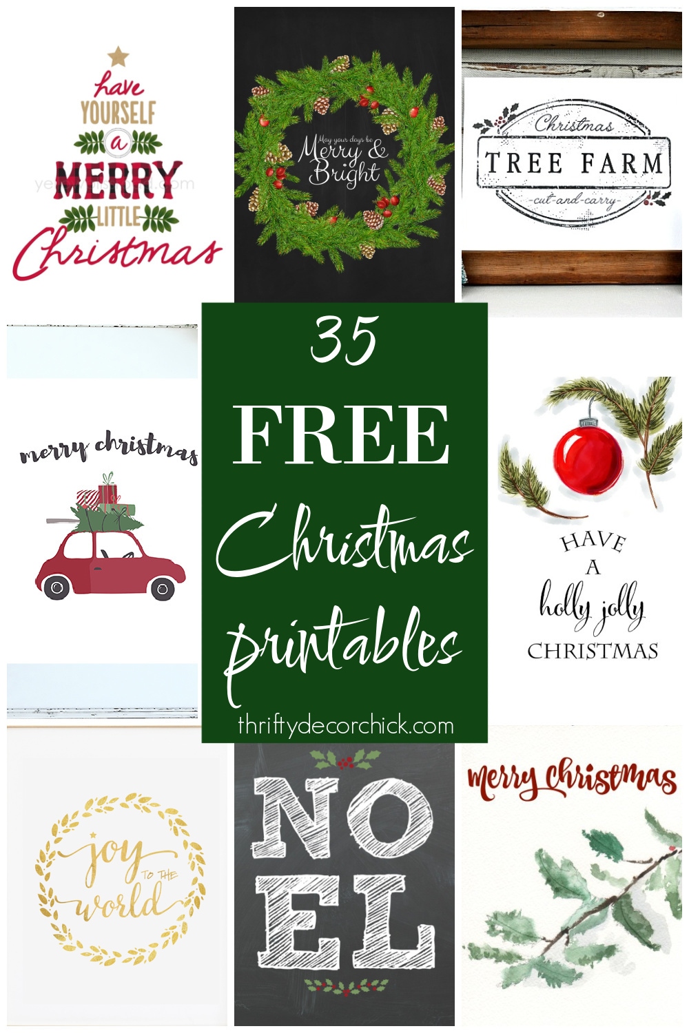 20 Free Christmas Printables To Deck 20 Free Christmas Printables To Deck
