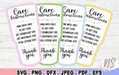 2020694 Tumbler Care Card Svg Care Instruction Svg Png Dxf