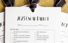 2023 Printable Oscar Ballot