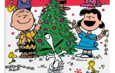 2024 Christmas Greeting Cards Peanuts Charlie Brown And Snoopy Tree Merry Bright