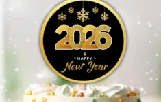 2026 New Year Cake Topper Printable