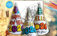 2026 New Year Party Hat Make Your Own