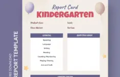 22476669 Kindergarten Report Card Free Google Docs Template