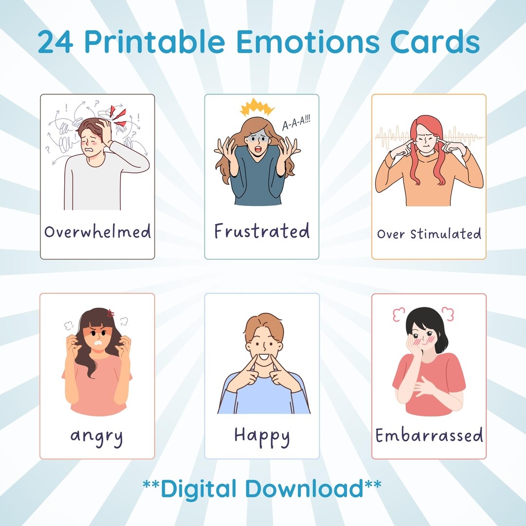free printable emotion cards for autism