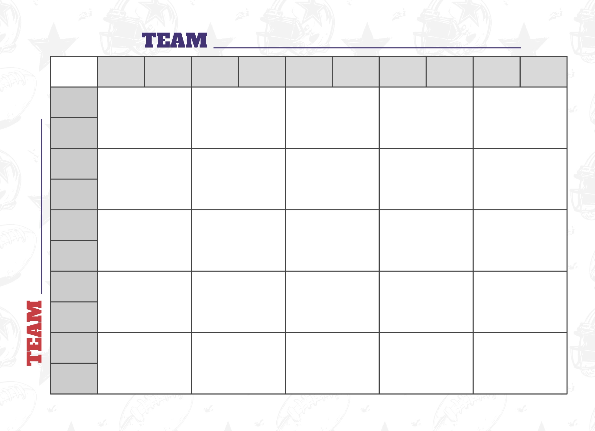 25 Square Football Grid Free Google Docs Template 25 Square Football Grid Free Google Docs Template