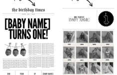 27980 Babys First Birthday Newspaper Guide Free Canva Template