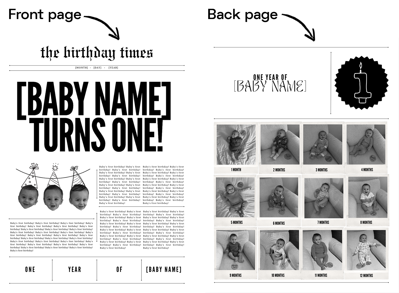 27980 Babys First Birthday Newspaper Guide Free Canva Template 27980 Babys First Birthday Newspaper Guide Free Canva Template