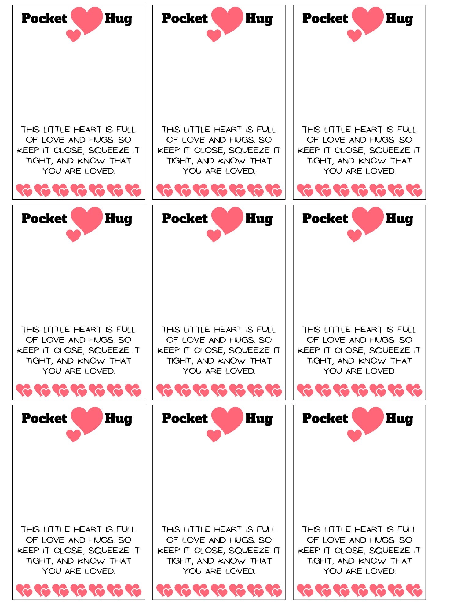 3 Pocket Hug Poems Printable 3 Pocket Hug Poems Printable