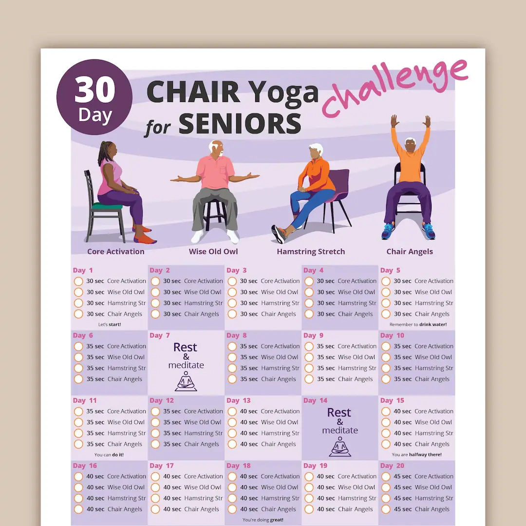 30 Day Chair Yoga For Seniors Challenge