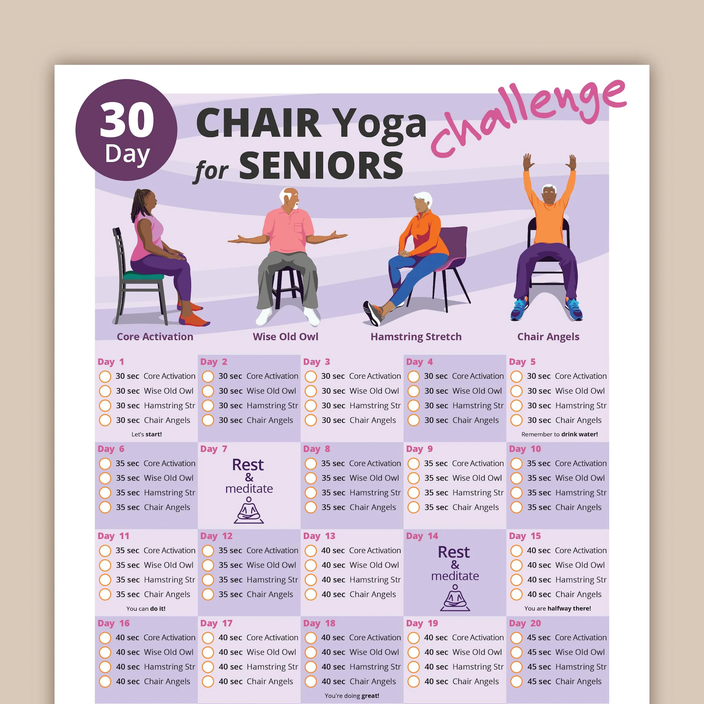 30 Day Chair Yoga For Seniors Challenge 30 Day Chair Yoga For Seniors Challenge