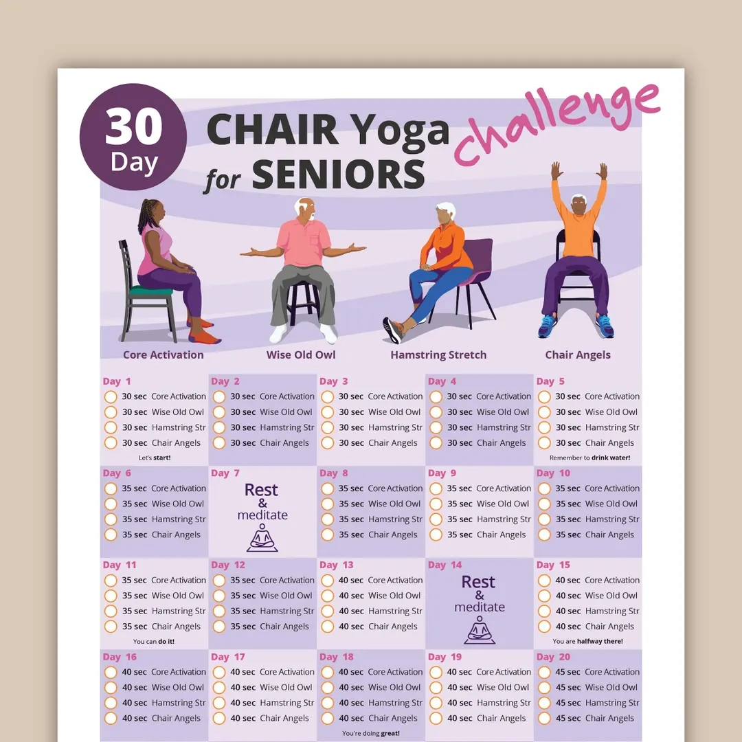30 Day Chair Yoga For Seniors Challenge