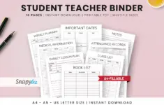 3358680 Printable Student Teacher Binder Template