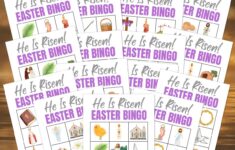 36 Printable Religious Easter Bingo Game Cards
