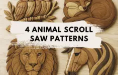 4 Animal Intarsia Scroll Saw Patterns