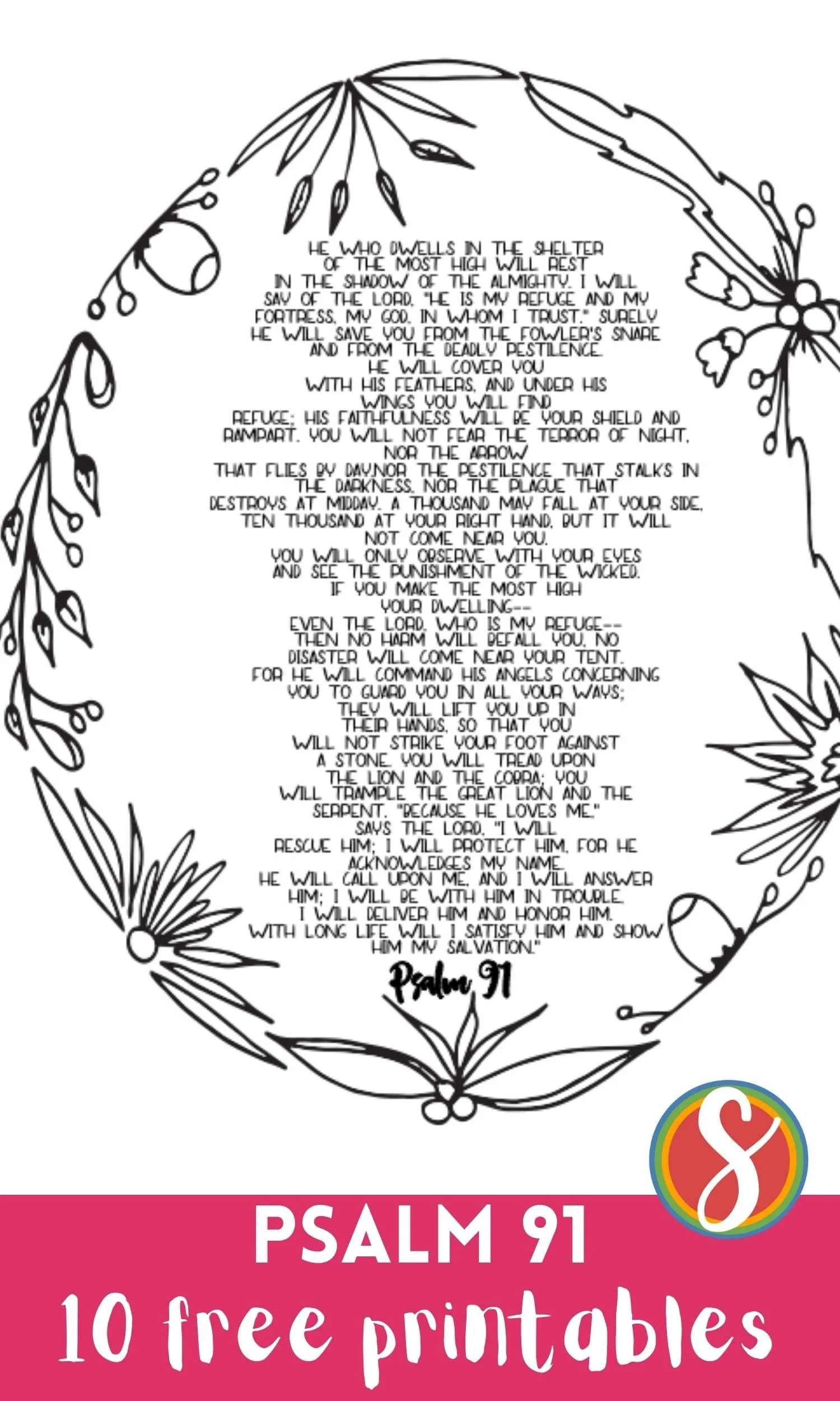 4 Free Psalm 91 Coloring Pages 4 Free Psalm 91 Coloring Pages