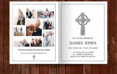 4 Page Catholic Funeral Program Template 11 X 17 Inches