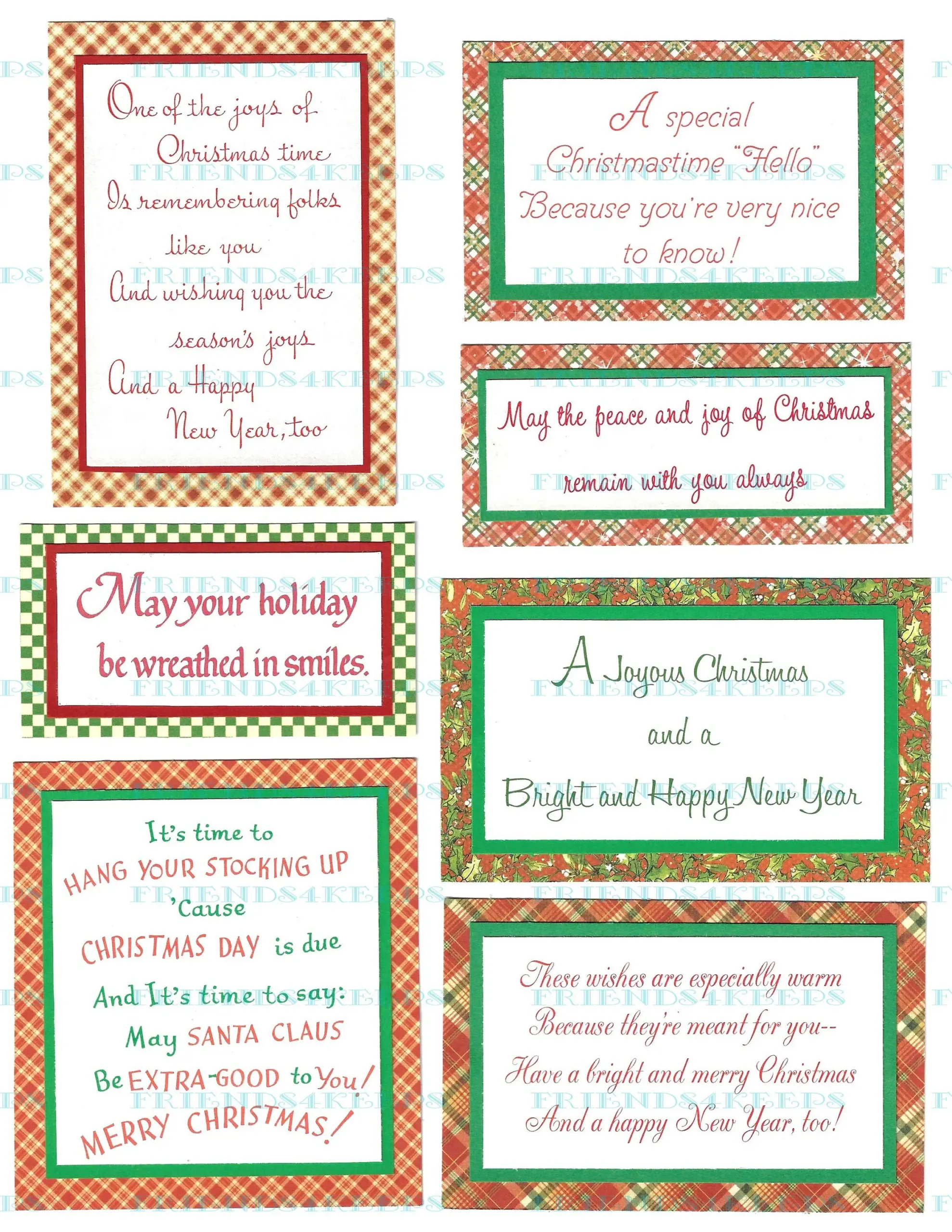 40 Printable Christmas Greetings Verses 40 Printable Christmas Greetings Verses