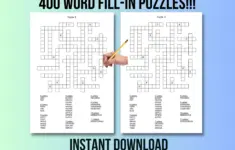 400 Printable Word Fill In Puzzles For