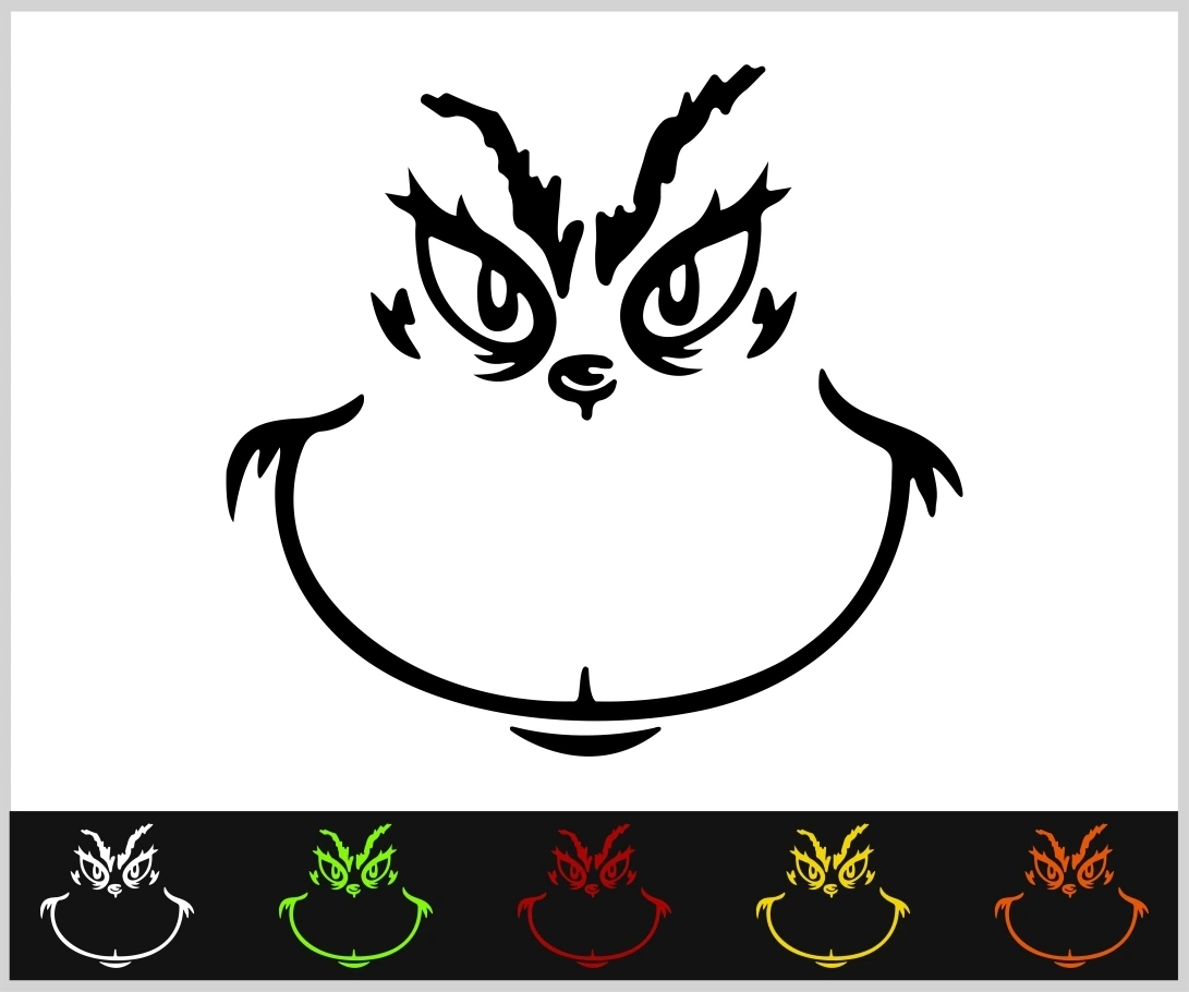 printable grinch face outline