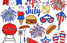 4th Of July Barbecue Digital Clipart Set