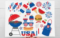 4th Of July Bbq Clipart Patriotic Design
