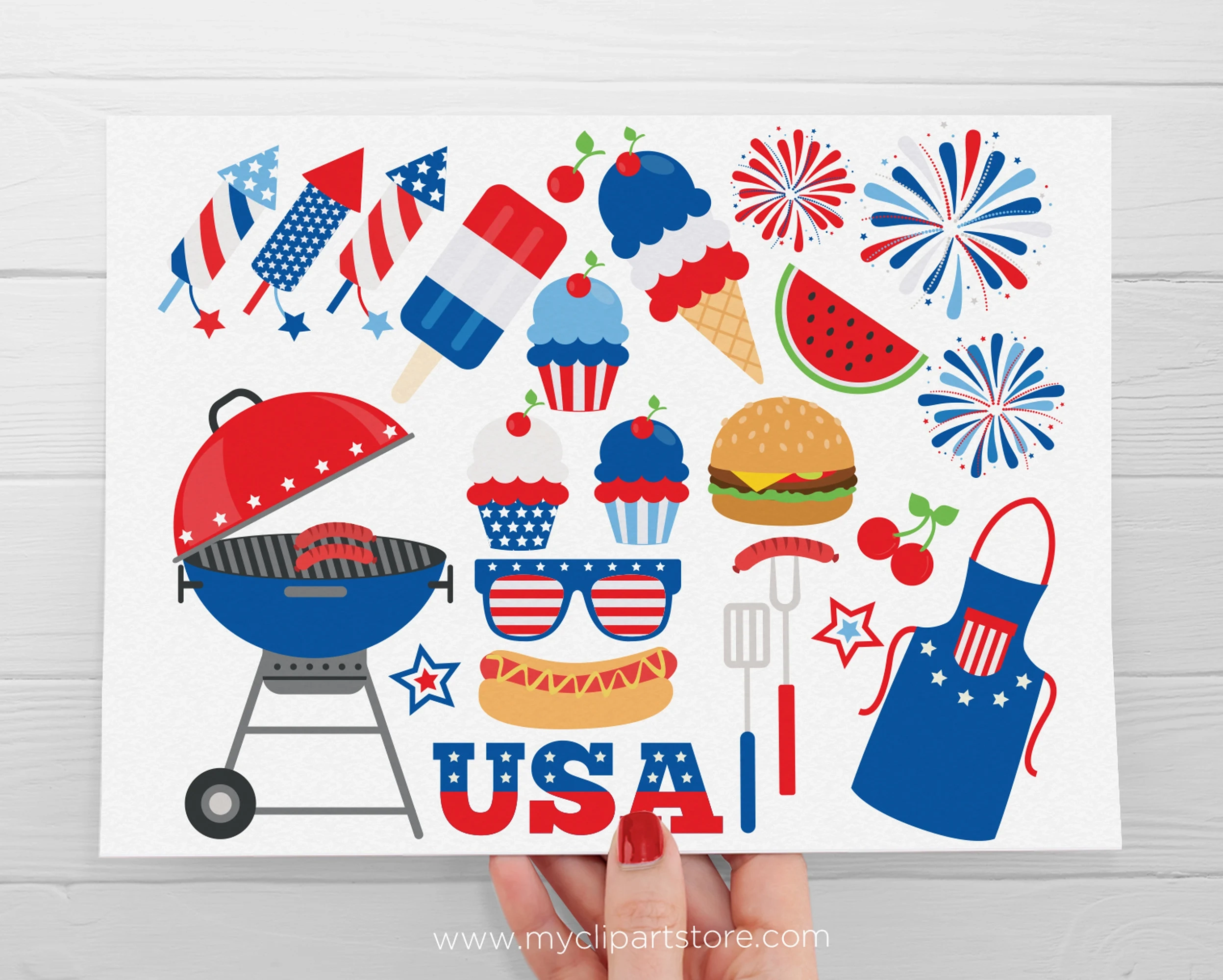 4th Of July Bbq Clipart Patriotic Design 4th Of July Bbq Clipart Patriotic Design