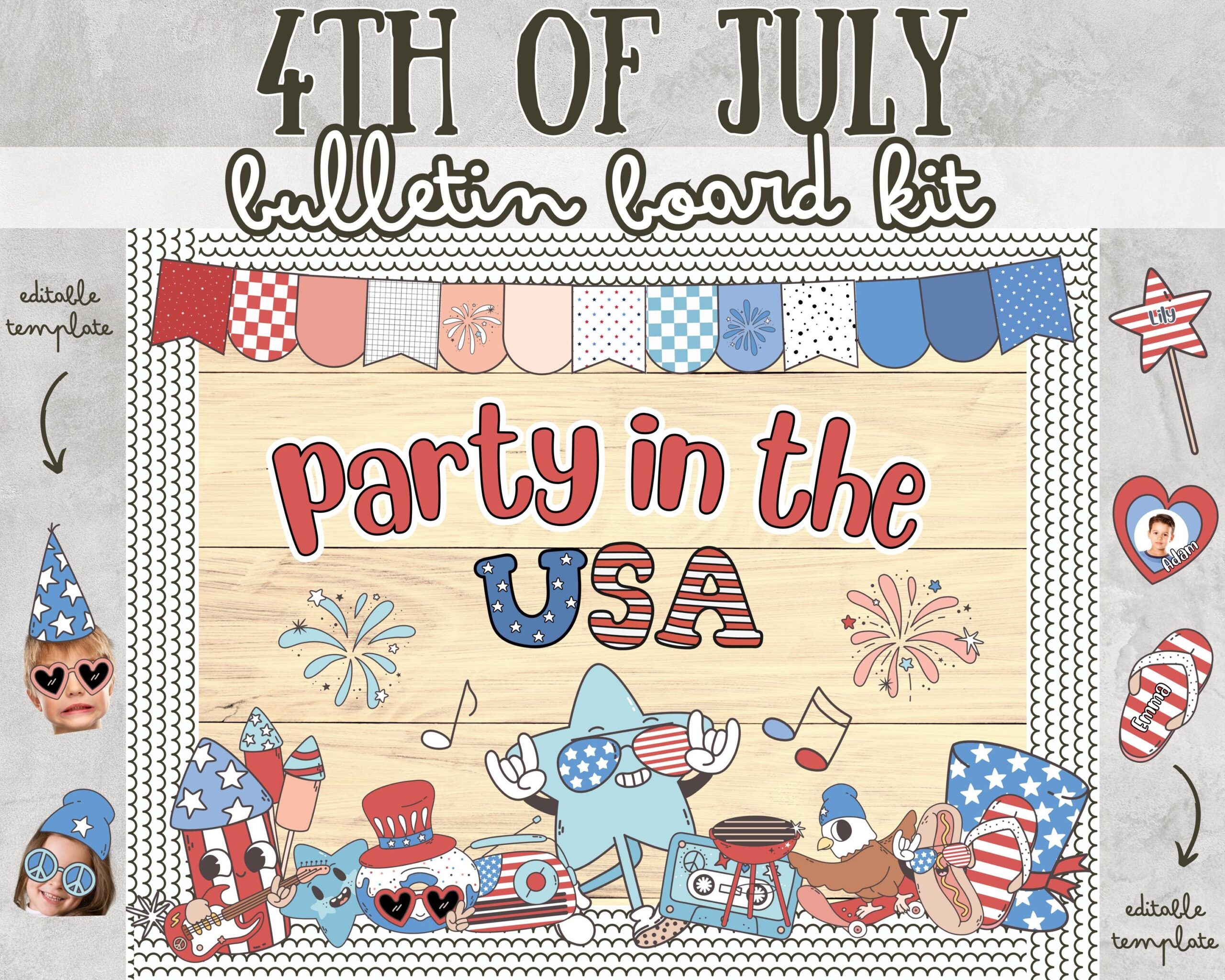 4th Of July Bulletin Board Kit July