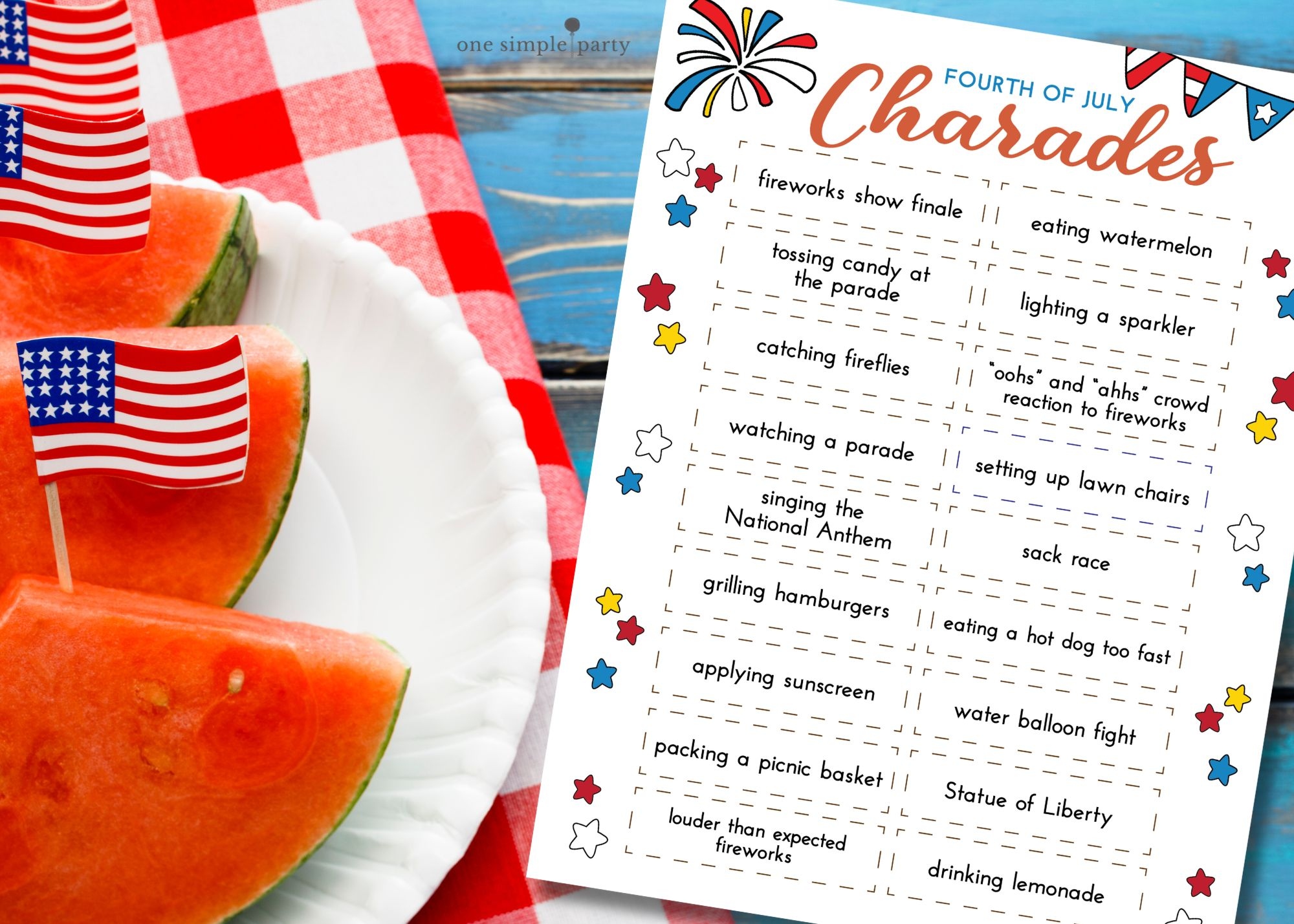 free printable 4th of july charades patriotic party game free printable 4th of july charades patriotic party game