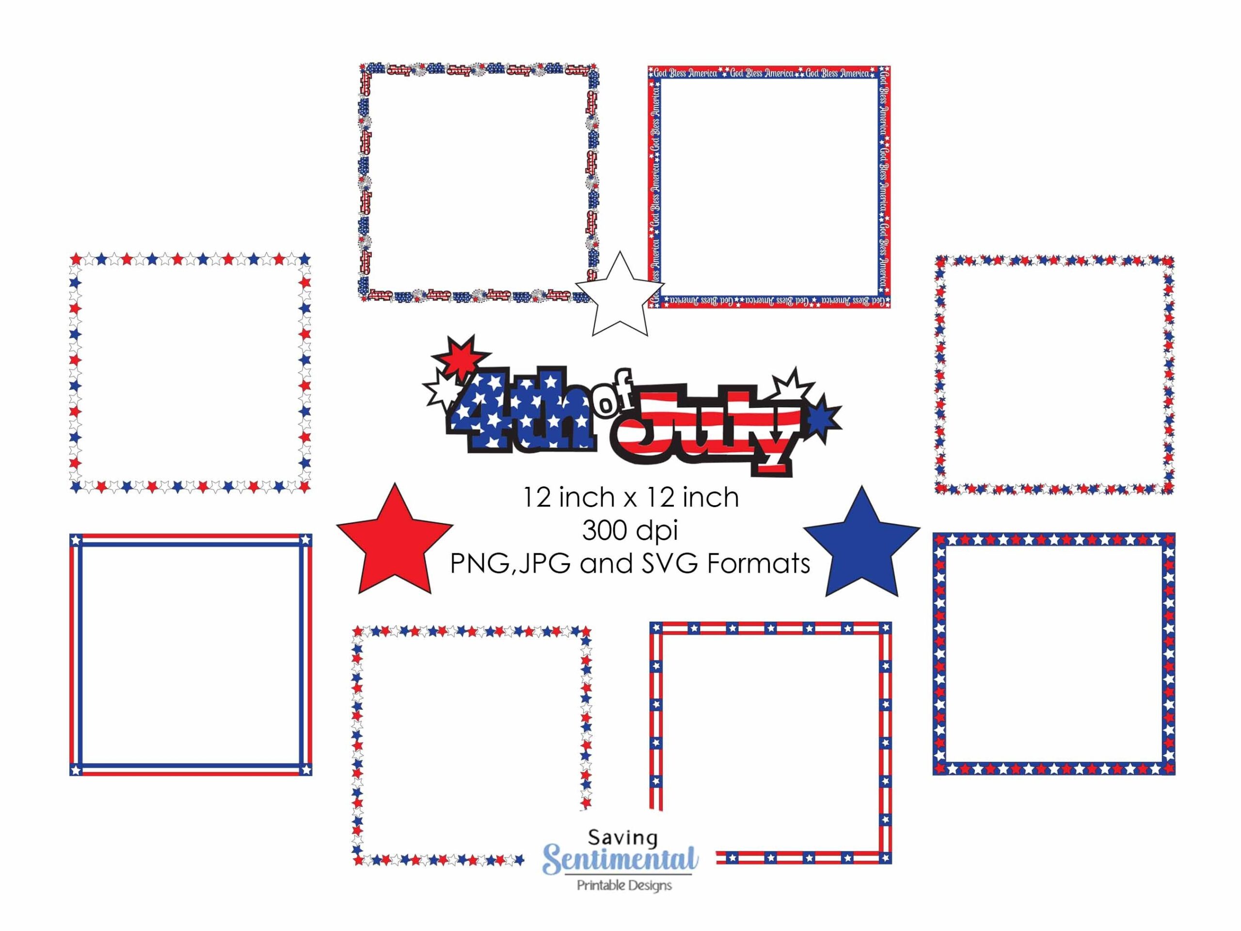 4th Of July Clipart Borders Patriotic 4th Of July Clipart Borders Patriotic