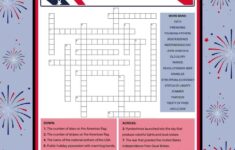4th Of July Crossword Puzzle
