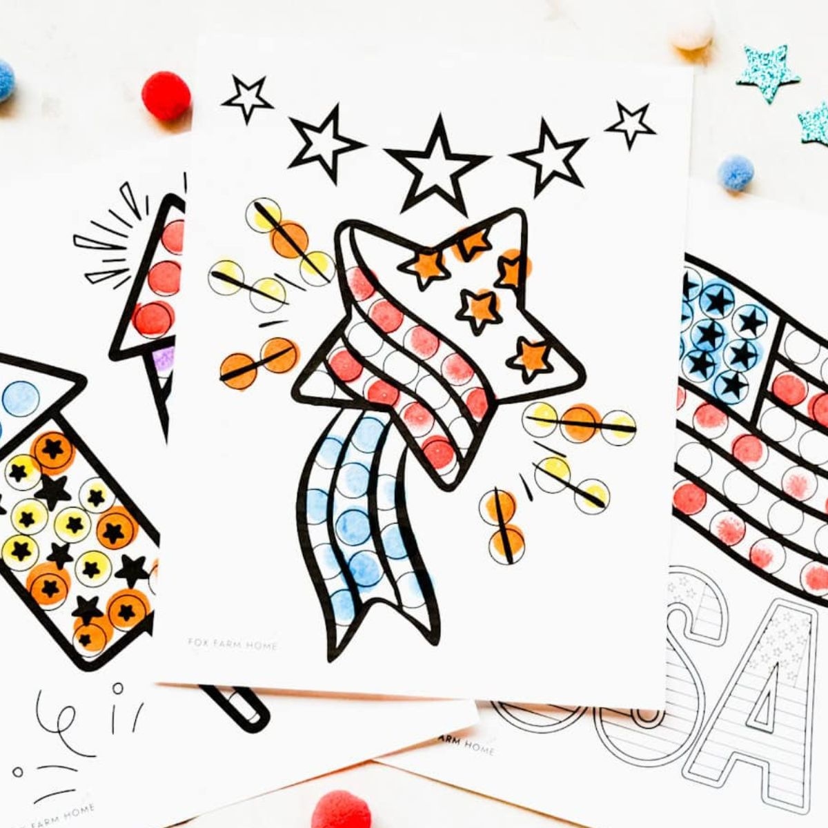 4th Of July Dot Marker Pages 4th Of July Dot Marker Pages