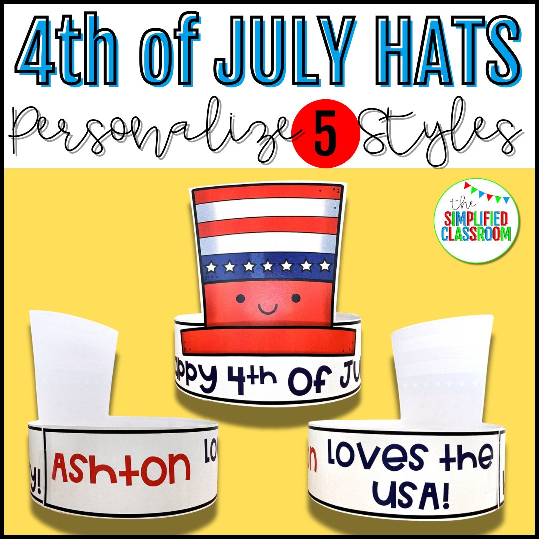 printable 4th of july hats crowns headbands