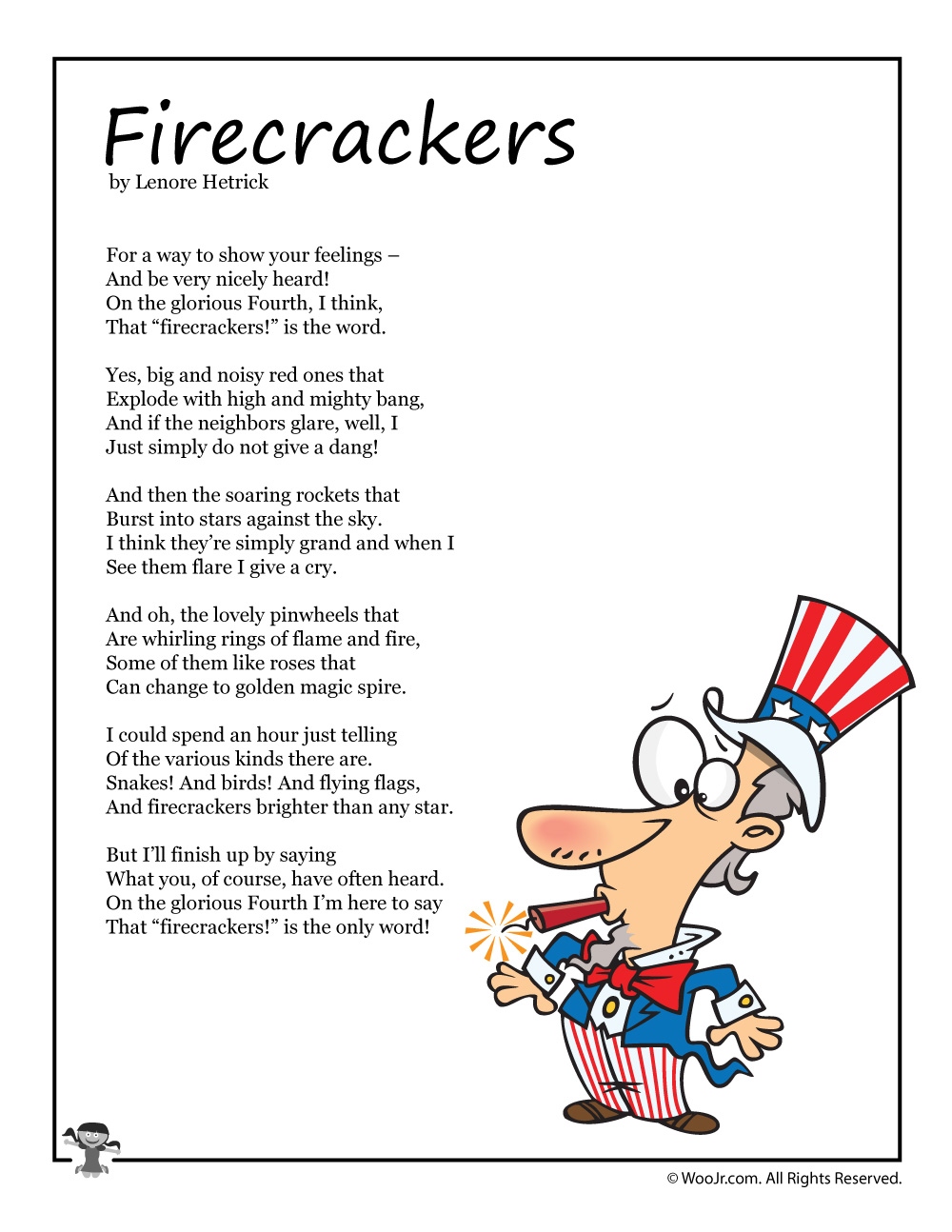 4th Of July Kids Poems