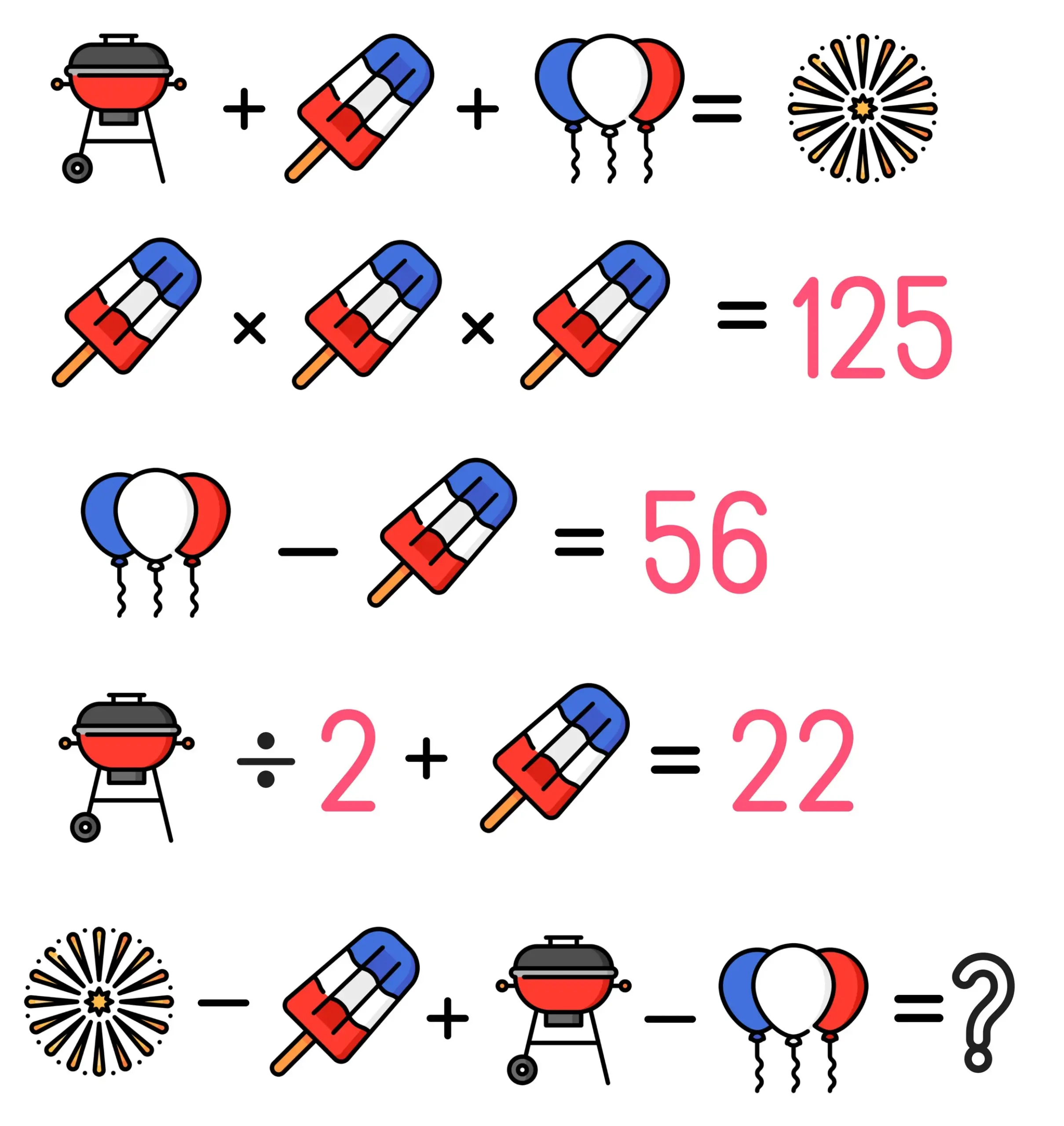 4th Of July Math Puzzles