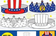 4th Of July Paper Crowns Patriotic