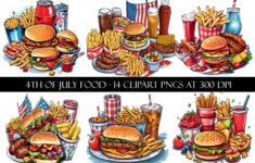 4th Of July Picnic Food Clipart