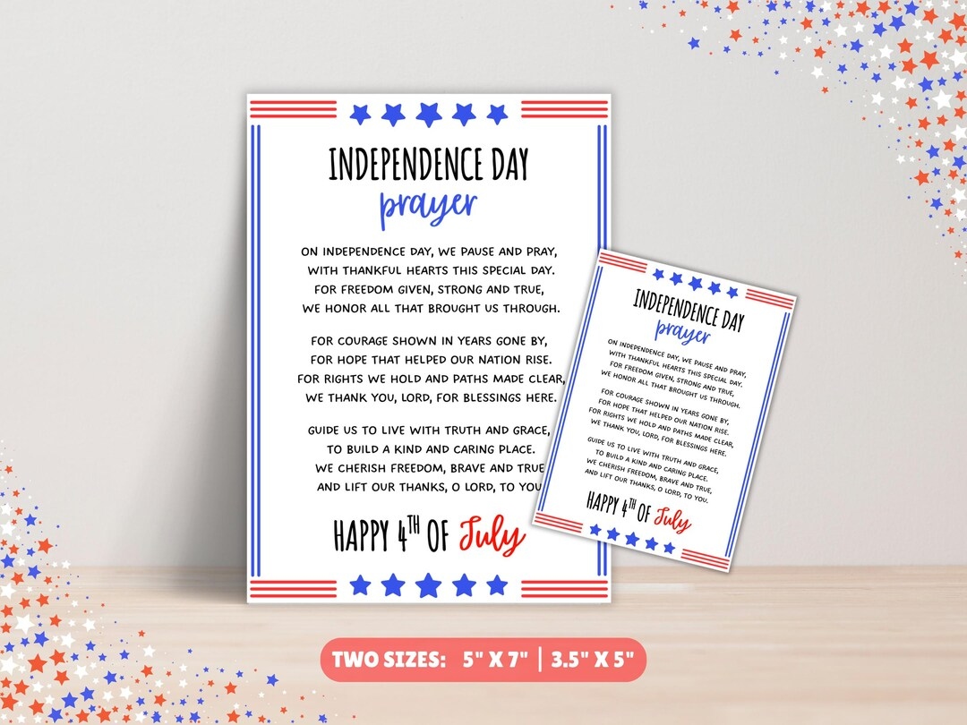 4th Of July Prayer Independence Day Poem