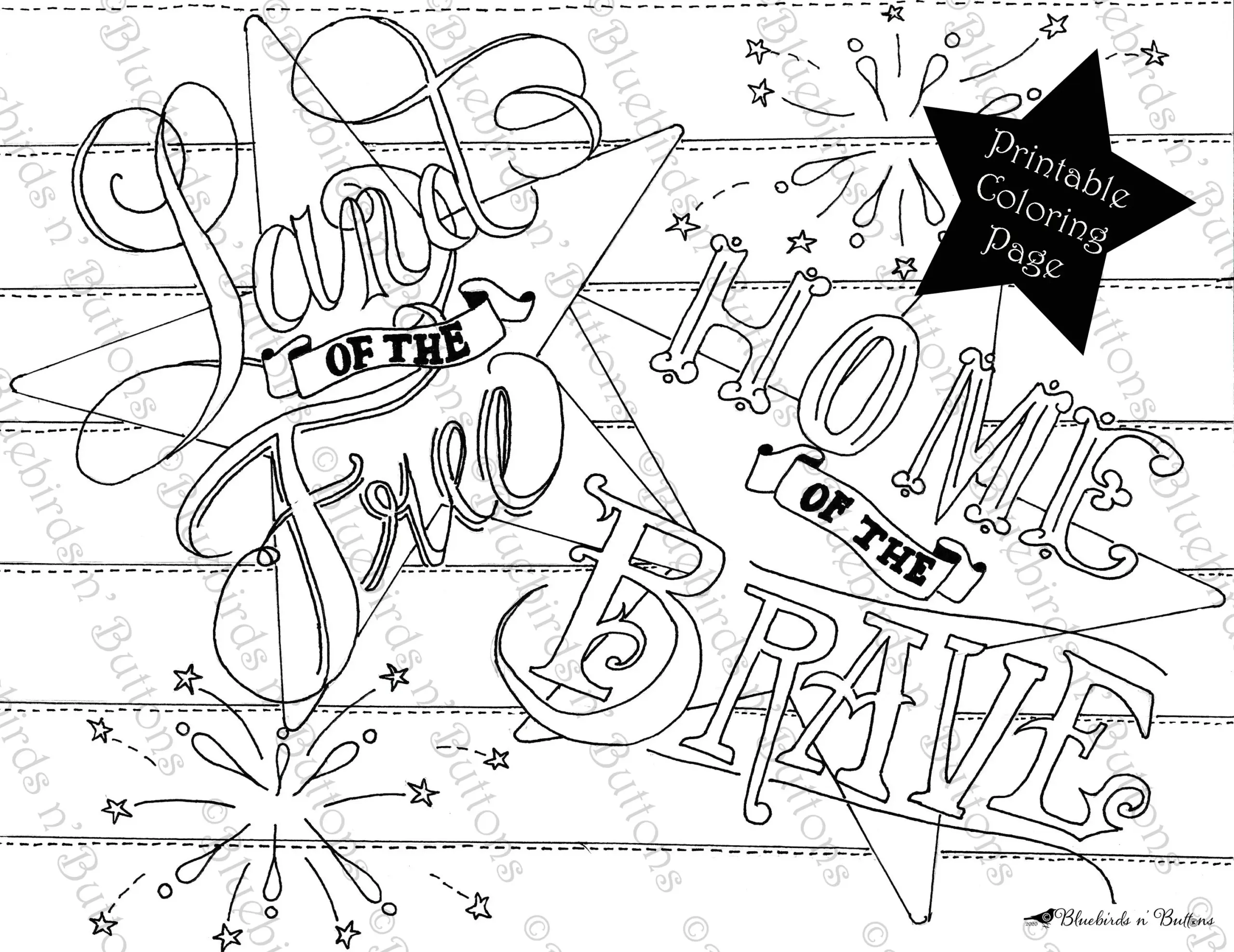 4th Of July Printable Coloring Page July